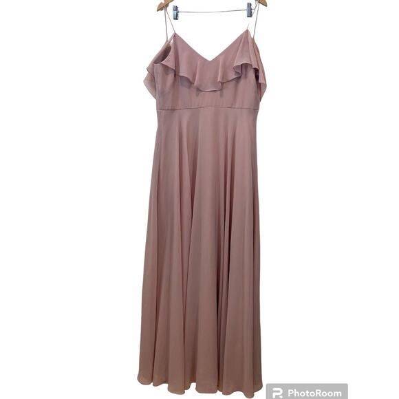 Jenny Yoo Collection Soft Pink Flowy Weeding/Party Summer, Whimsical  Dress 12us - Picture 7 of 9